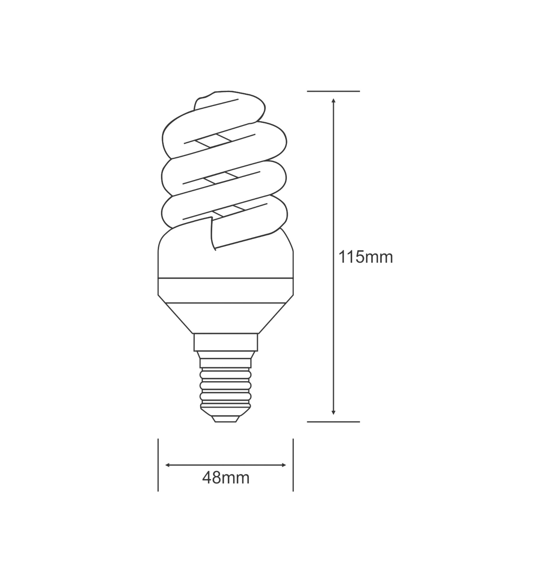 Extra Mini Sup Spiral Compact Fluorescent Luxram Spiral & U-Tube